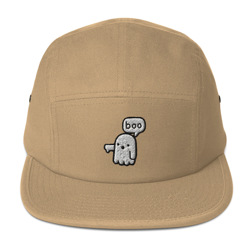 Boo Ghost Halloween 5 Panel Cap