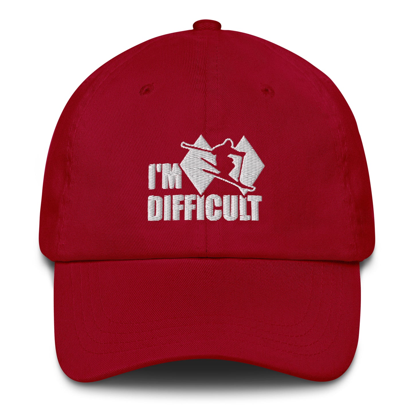 I'm Difficult Skiing Baseball Cap