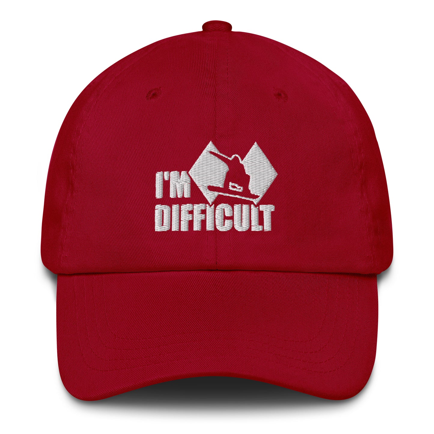 I'm Difficult Snowboarding Baseball Cap