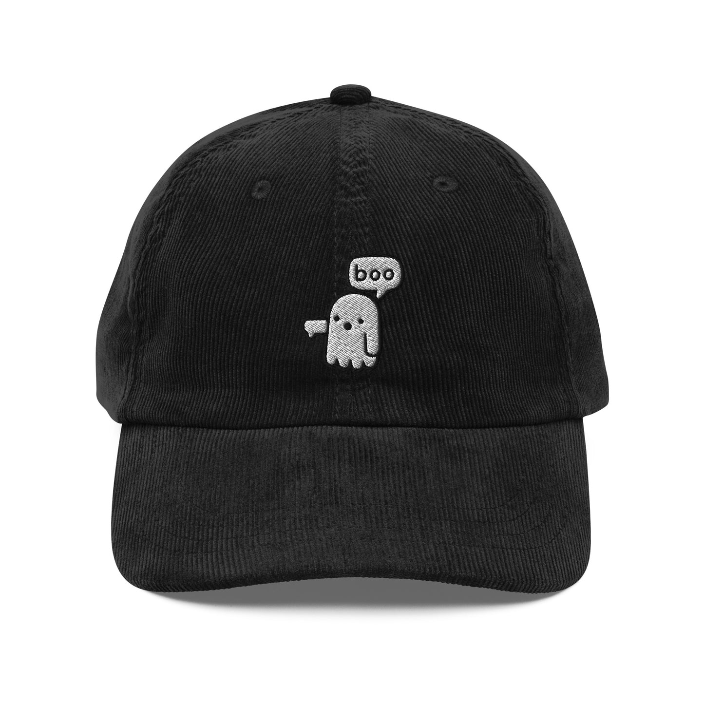 Boo Ghost Halloween Corduroy Cap