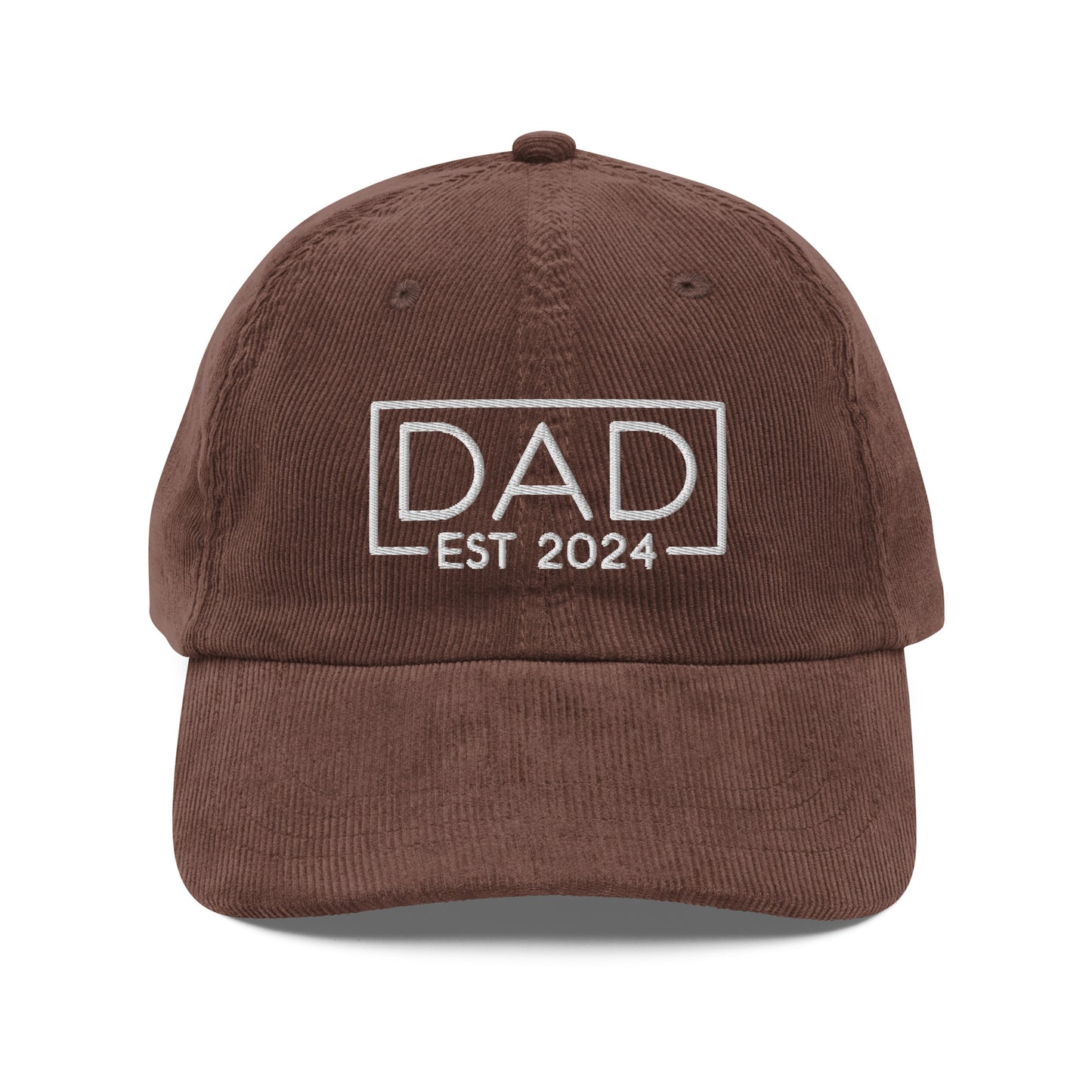 New Dad Est. 2024 Corduroy Cap