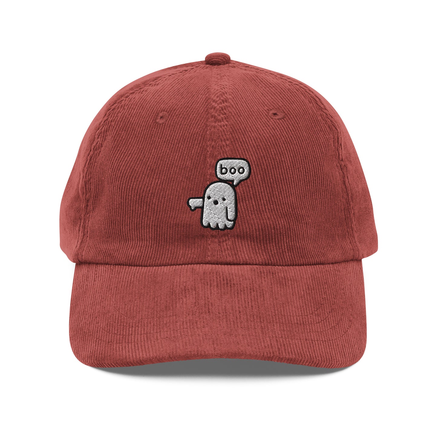 Boo Ghost Halloween Corduroy Cap