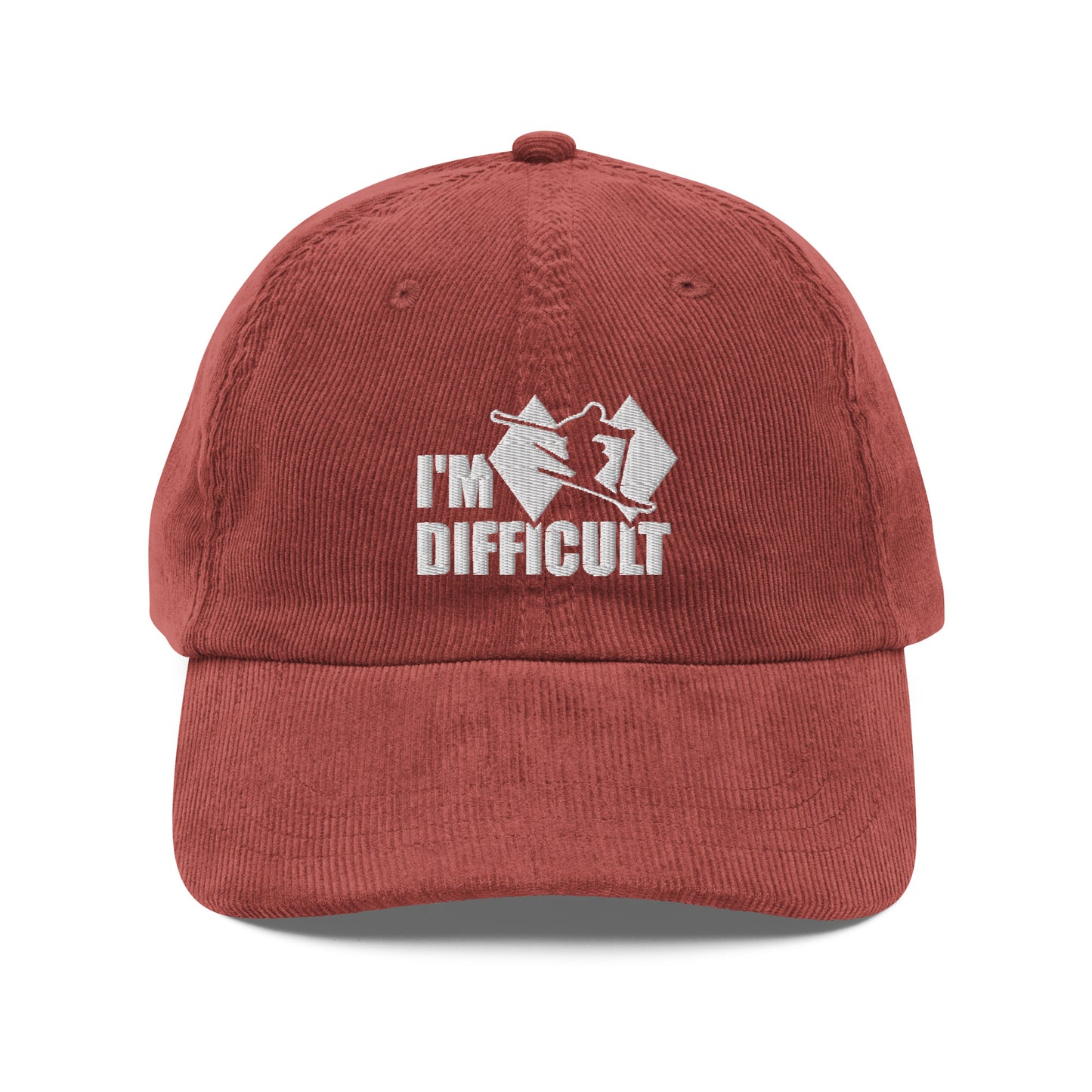 I'm Difficult Skiing Corduroy Cap