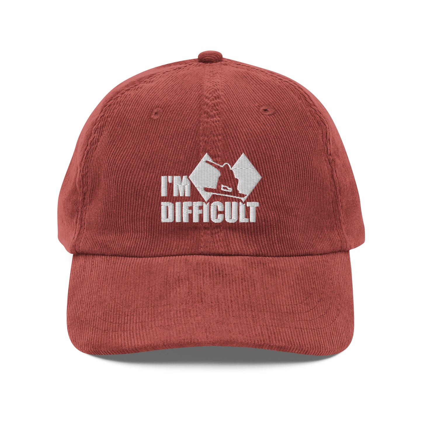 I'm Difficult Snowboarding Corduroy Cap