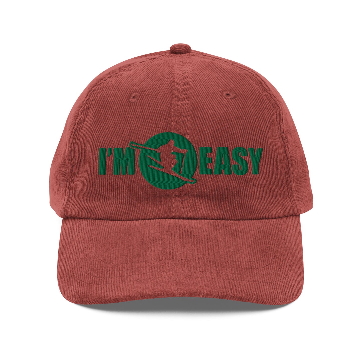 I'm Easy Skiing Corduroy Cap