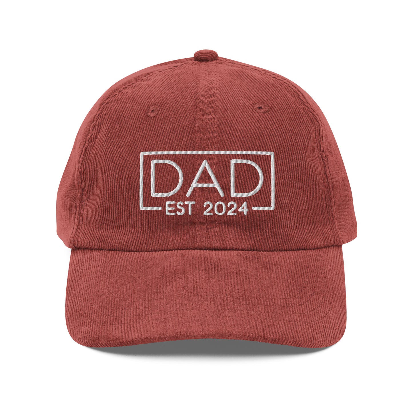 New Dad Est. 2024 Corduroy Cap