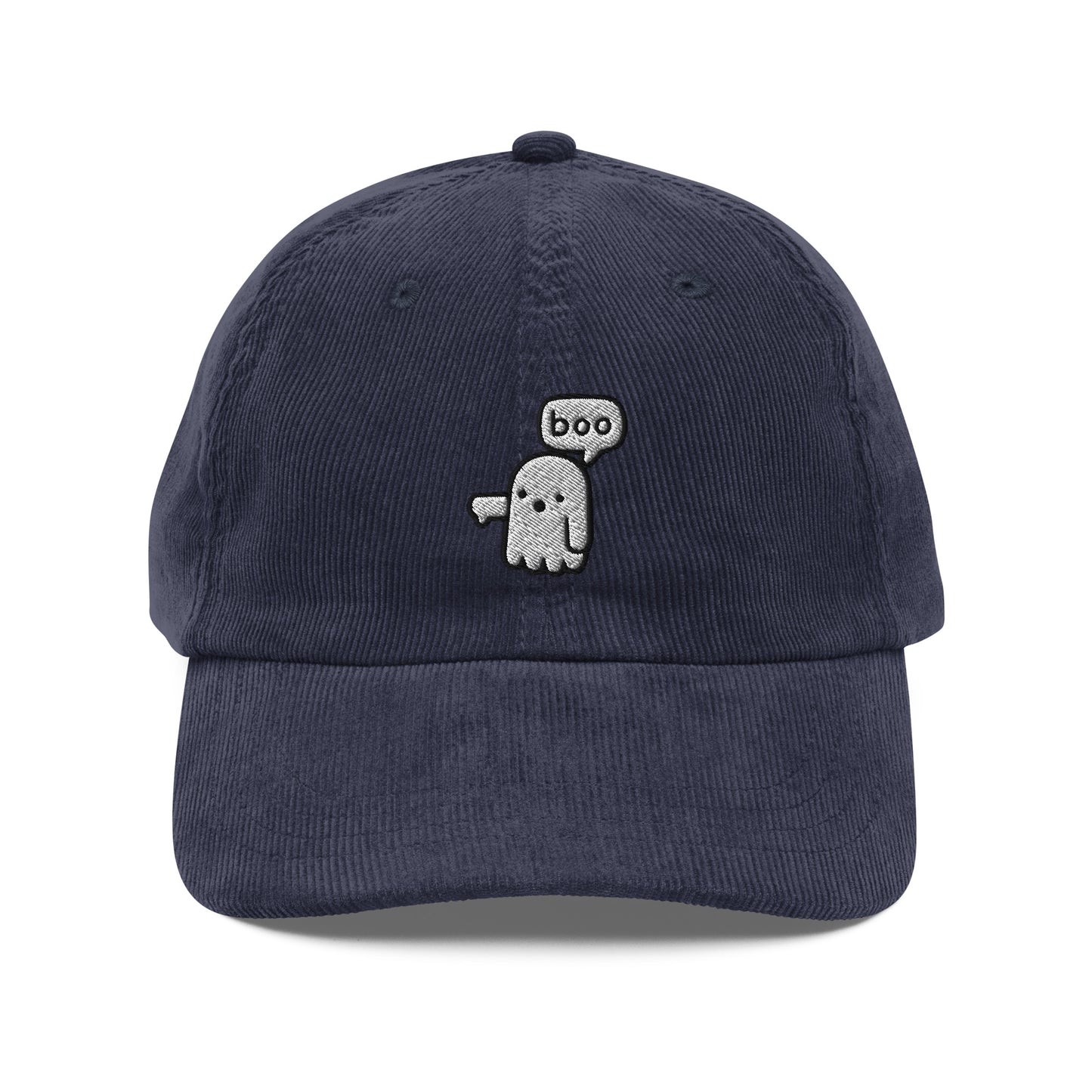 Boo Ghost Halloween Corduroy Cap