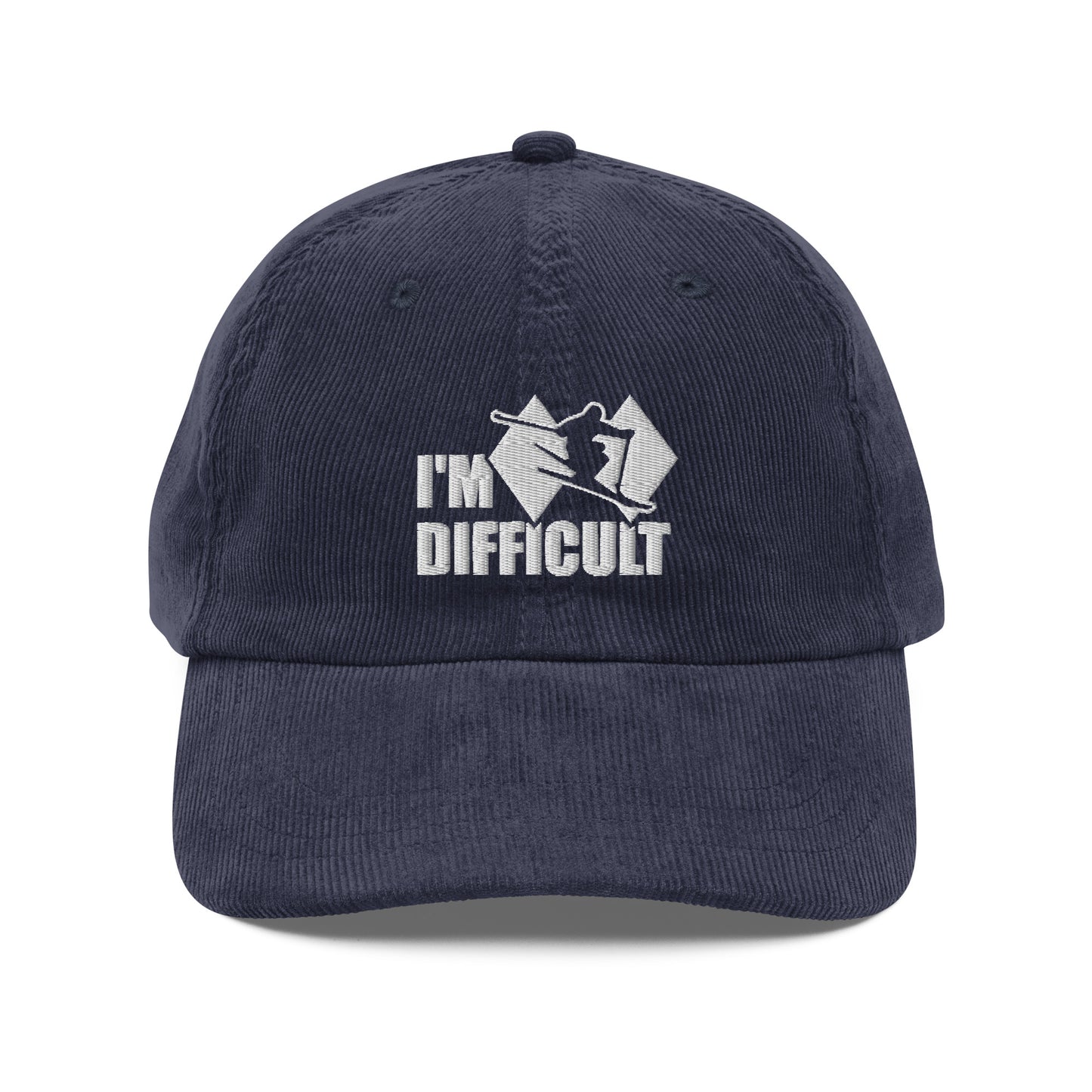 I'm Difficult Skiing Corduroy Cap
