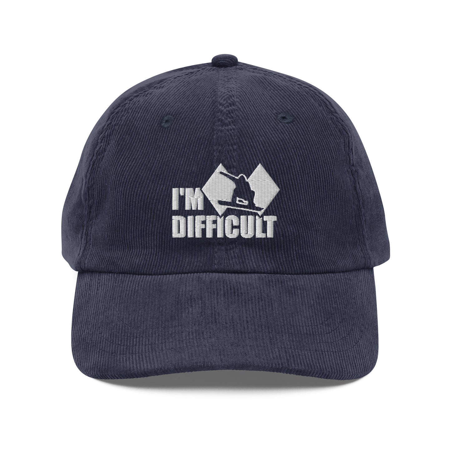 I'm Difficult Snowboarding Corduroy Cap