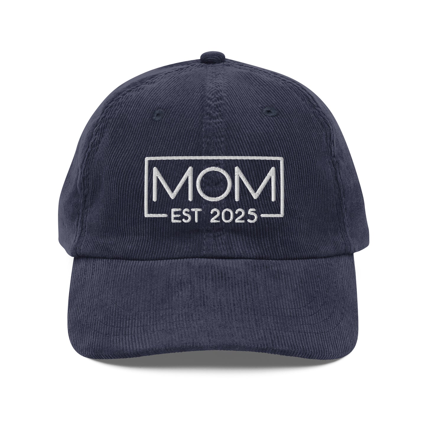 New Mom Est. 2025 Corduroy Cap