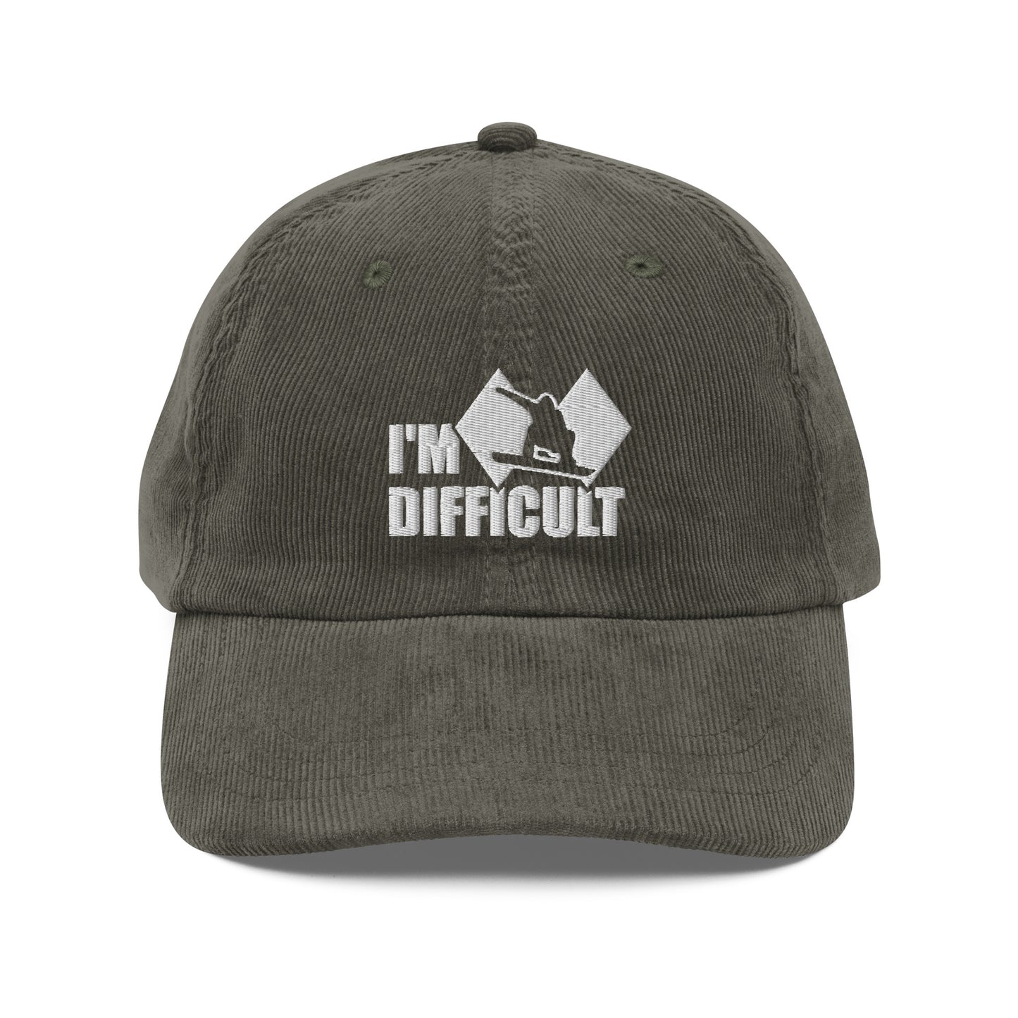 I'm Difficult Snowboarding Corduroy Cap