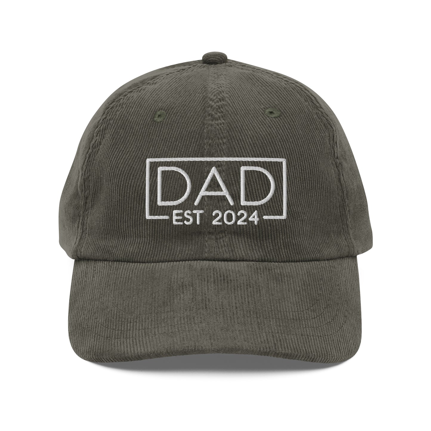 New Dad Est. 2024 Corduroy Cap