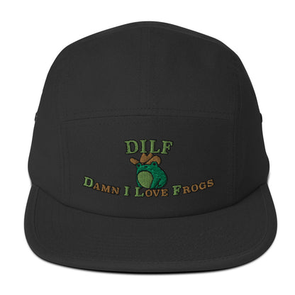 DILF Damn I Love Frogs 5 Panel Hat