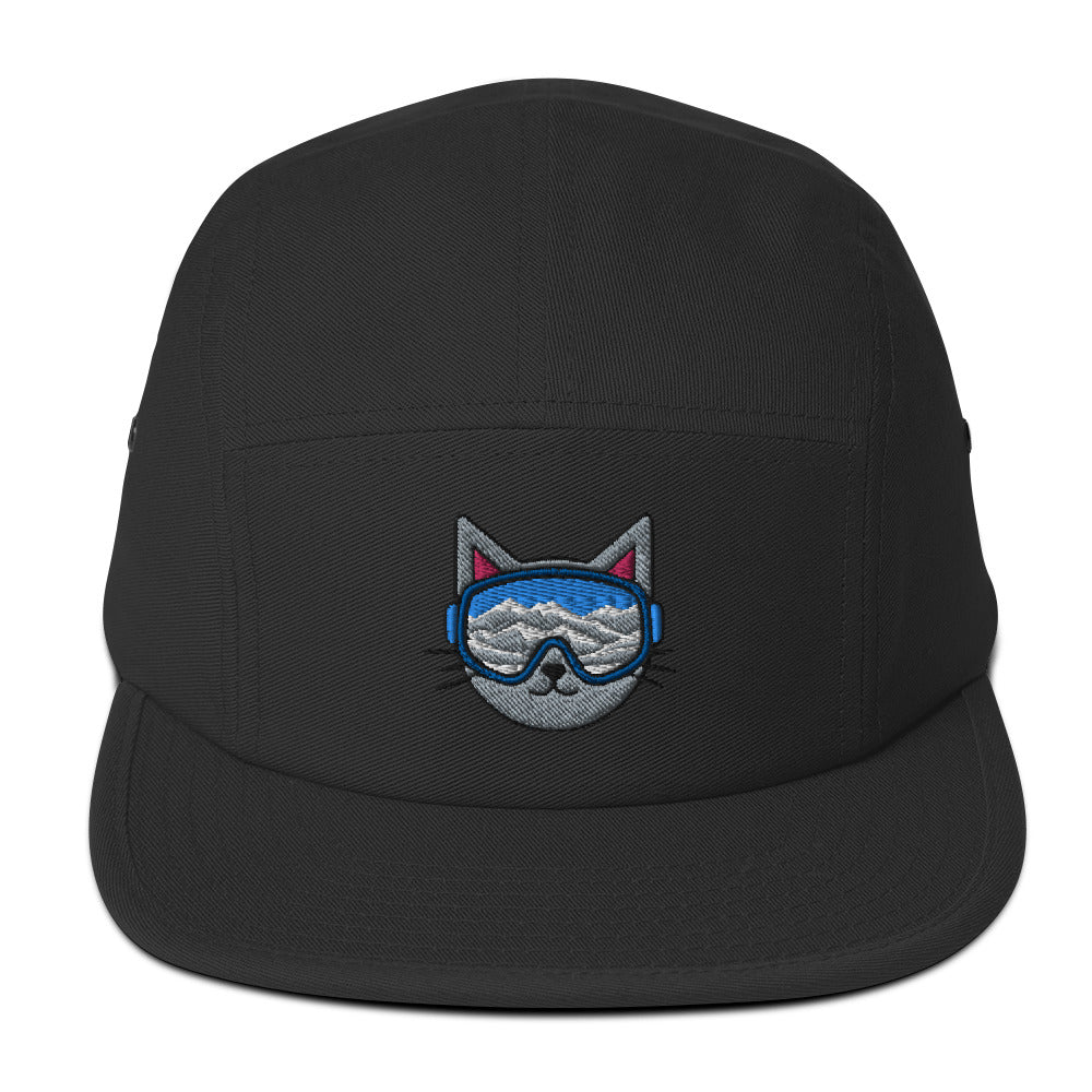 Kitty Cat Ski Goggles 5 Panel Hat