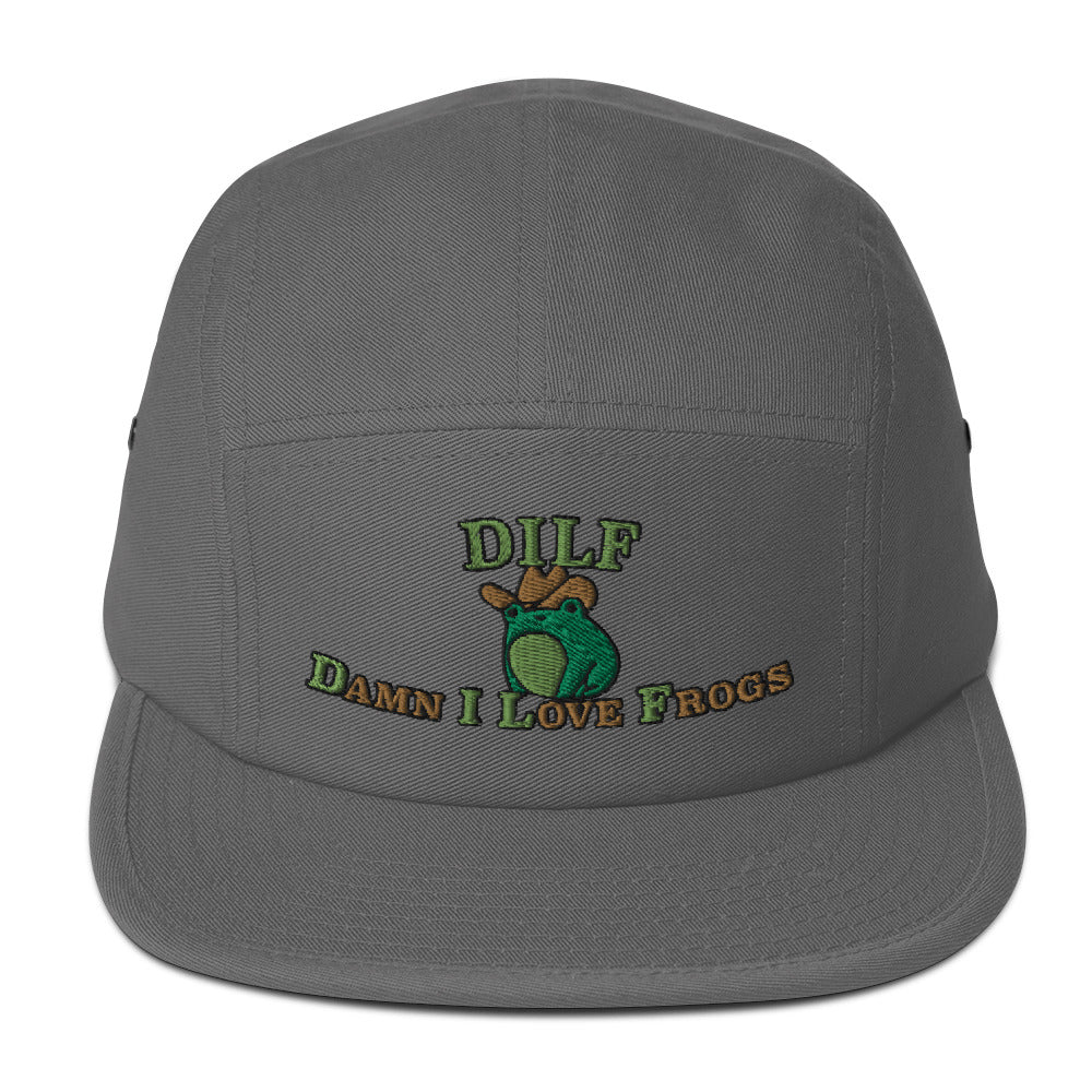 DILF Damn I Love Frogs 5 Panel Hat