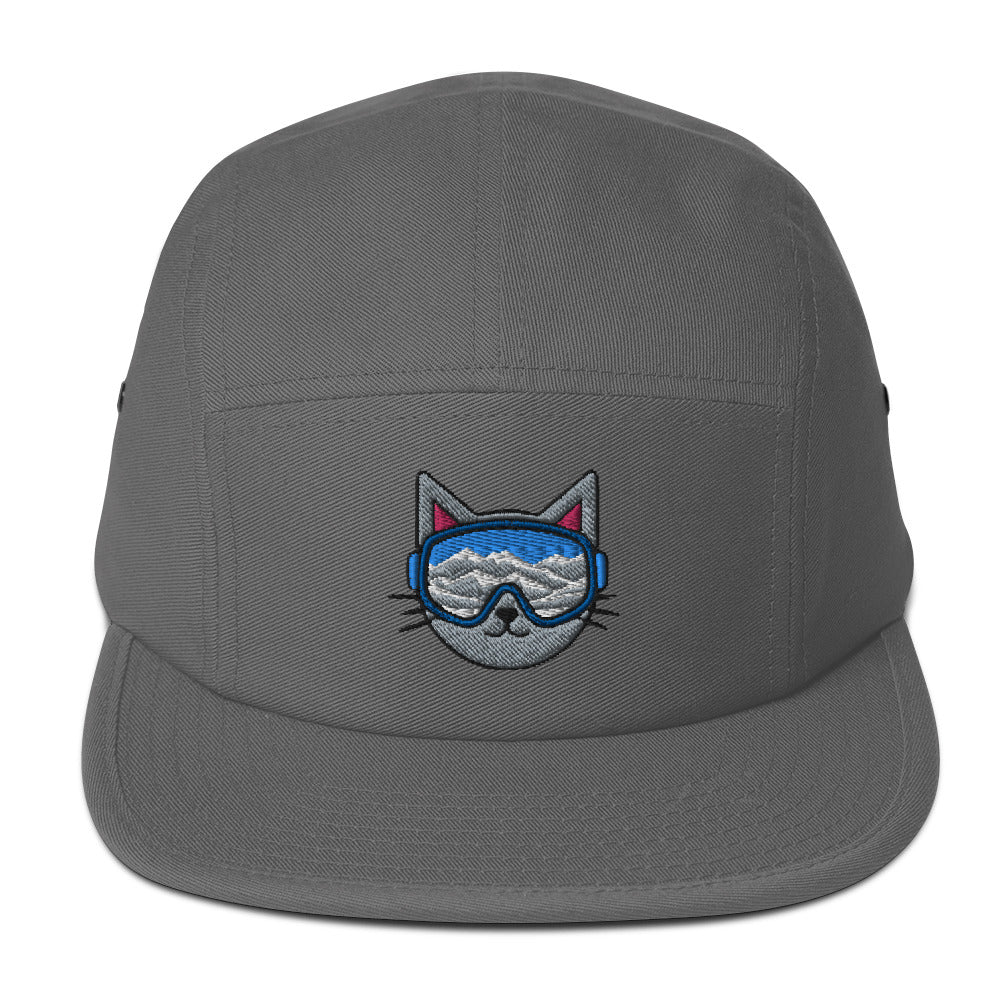 Kitty Cat Ski Goggles 5 Panel Hat