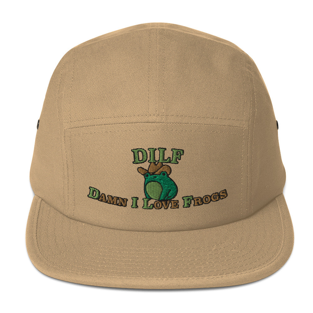 DILF Damn I Love Frogs 5 Panel Hat