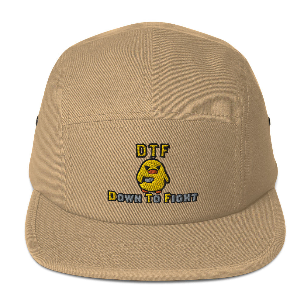 DTF Down to Fight 5 Panel Hat