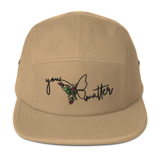 You Matter 5 Panel Hat Black Text