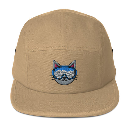 Kitty Cat Ski Goggles 5 Panel Hat