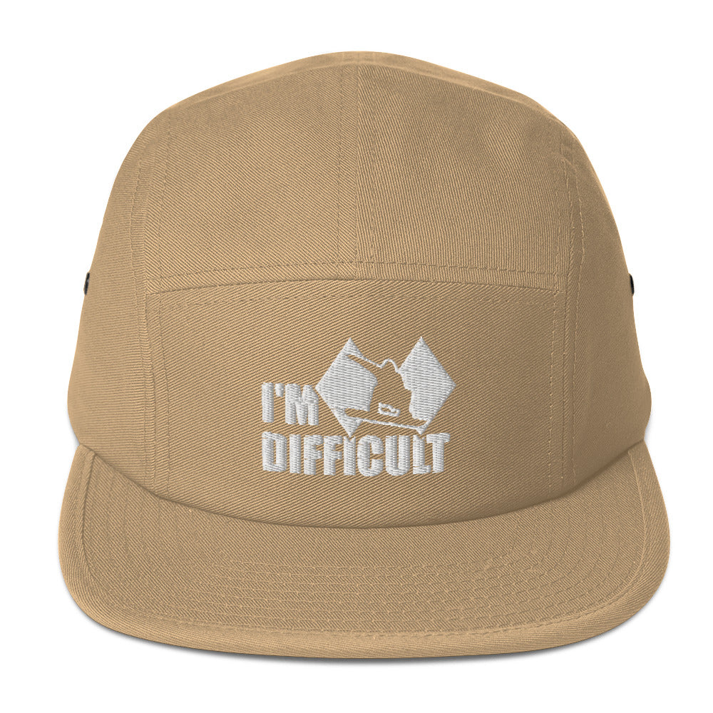 I'm Difficult Snowboarding 5 Panel Hat