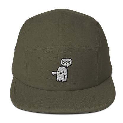 Boo Ghost Halloween 5 Panel Cap