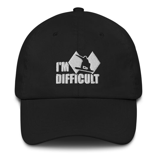 I'm Difficult Snowboarding Baseball Cap