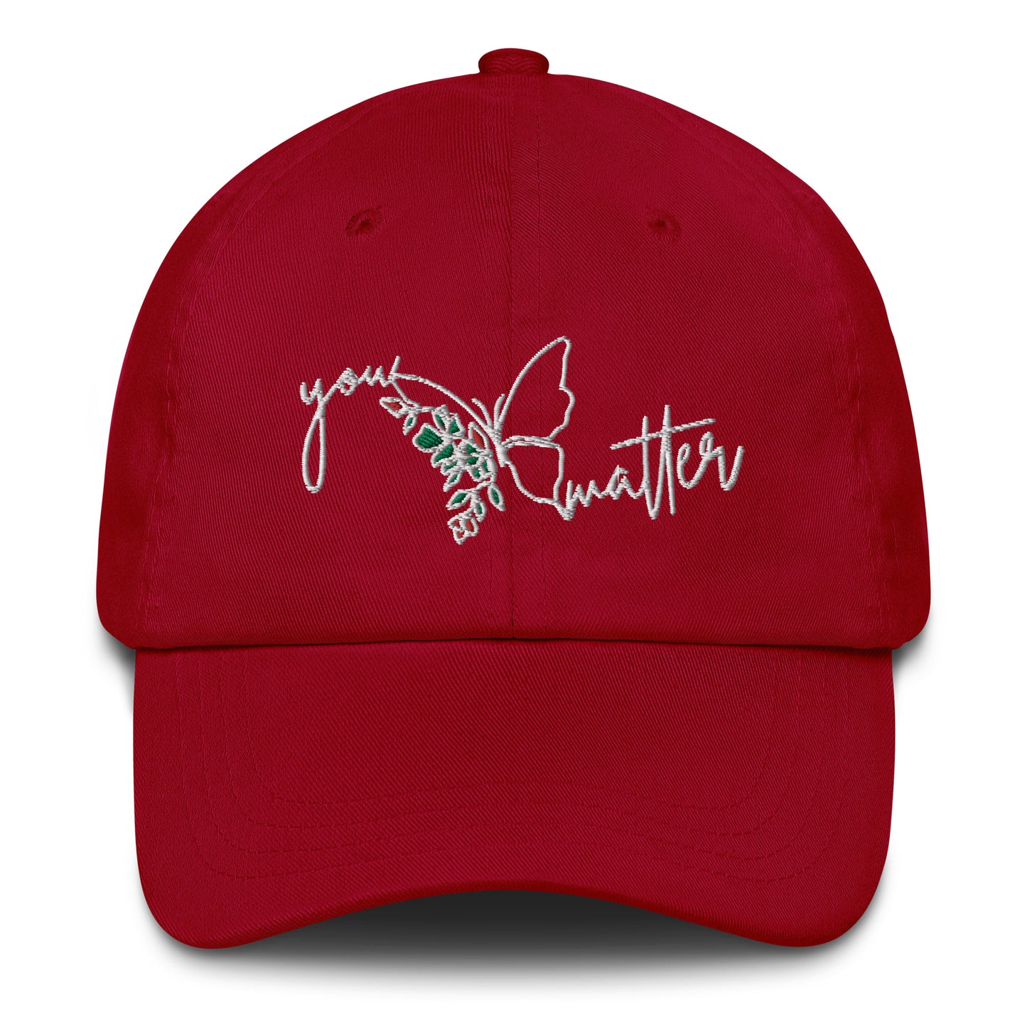 You Matter Baseball Cap White Text