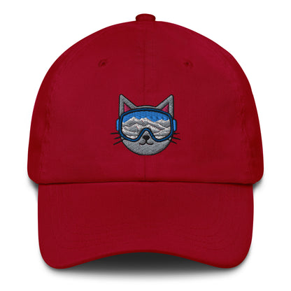 Kitty Cat Ski Goggles Baseball Cap