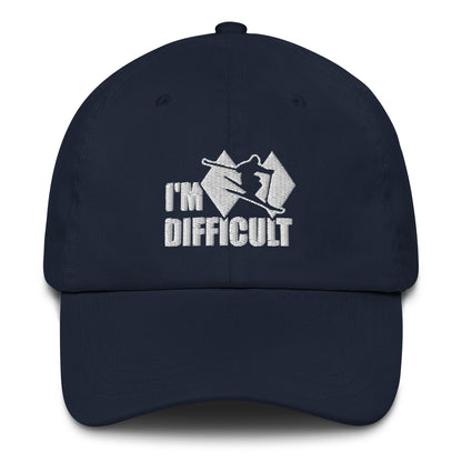 I'm Difficult Skiing Baseball Cap