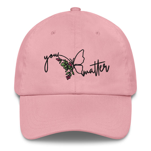 You Matter Baseball Cap Black Text