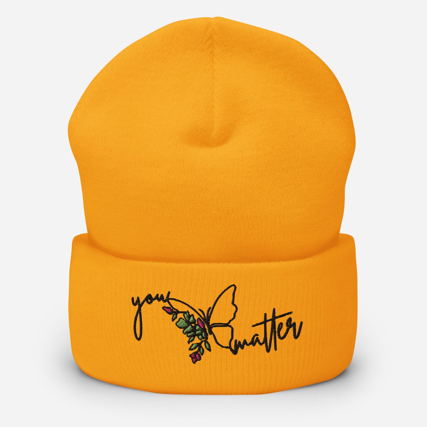 You Matter Beanie Black Text