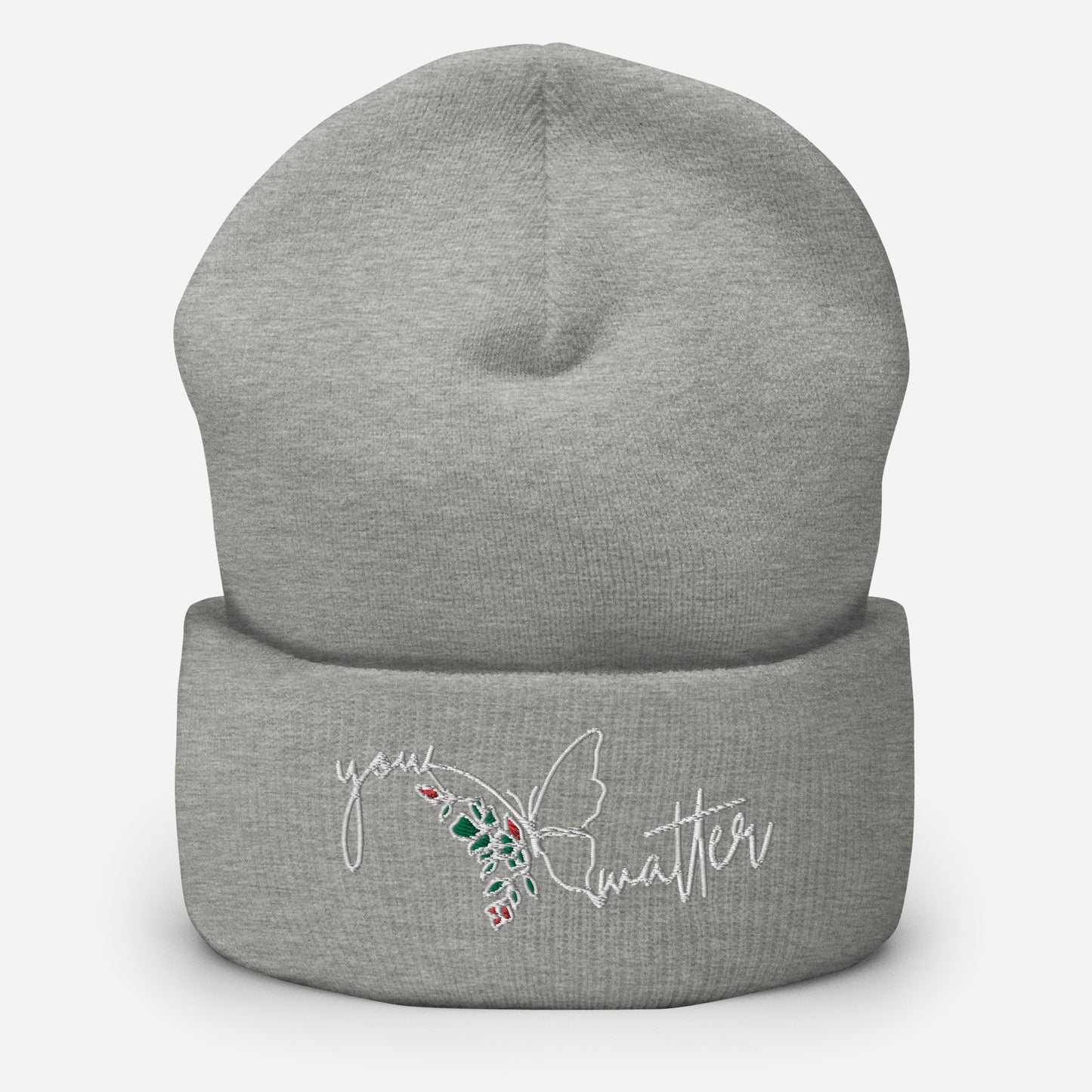 You Matter Beanie White Text