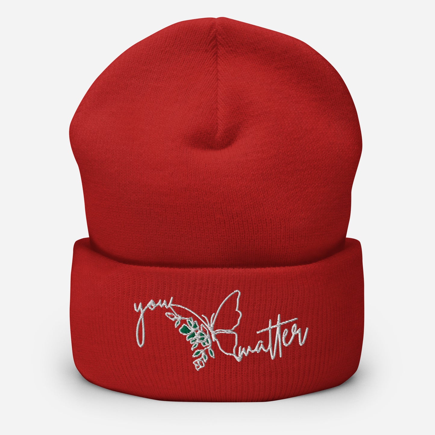 You Matter Beanie White Text