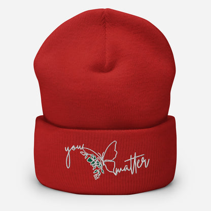 You Matter Beanie White Text