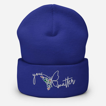 You Matter Beanie White Text