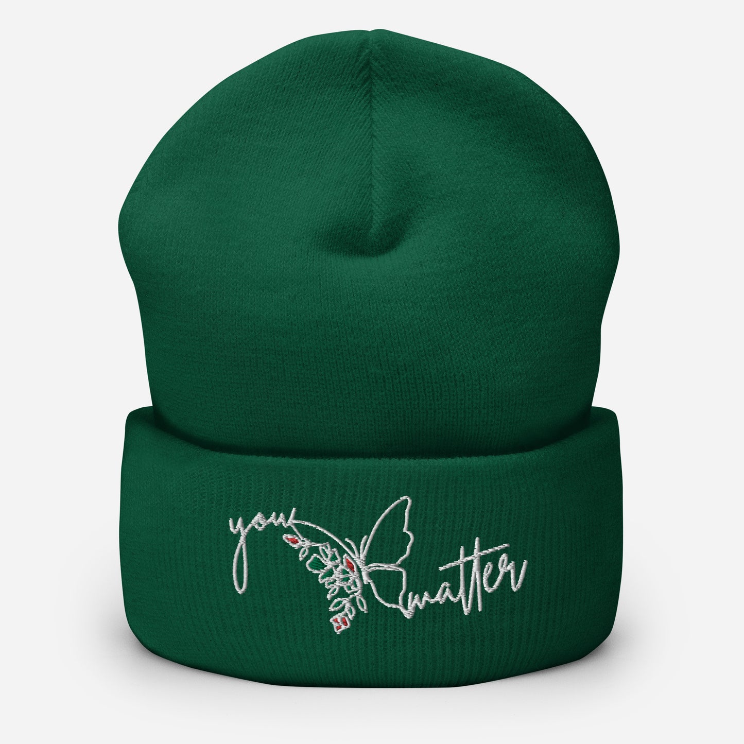 You Matter Beanie White Text