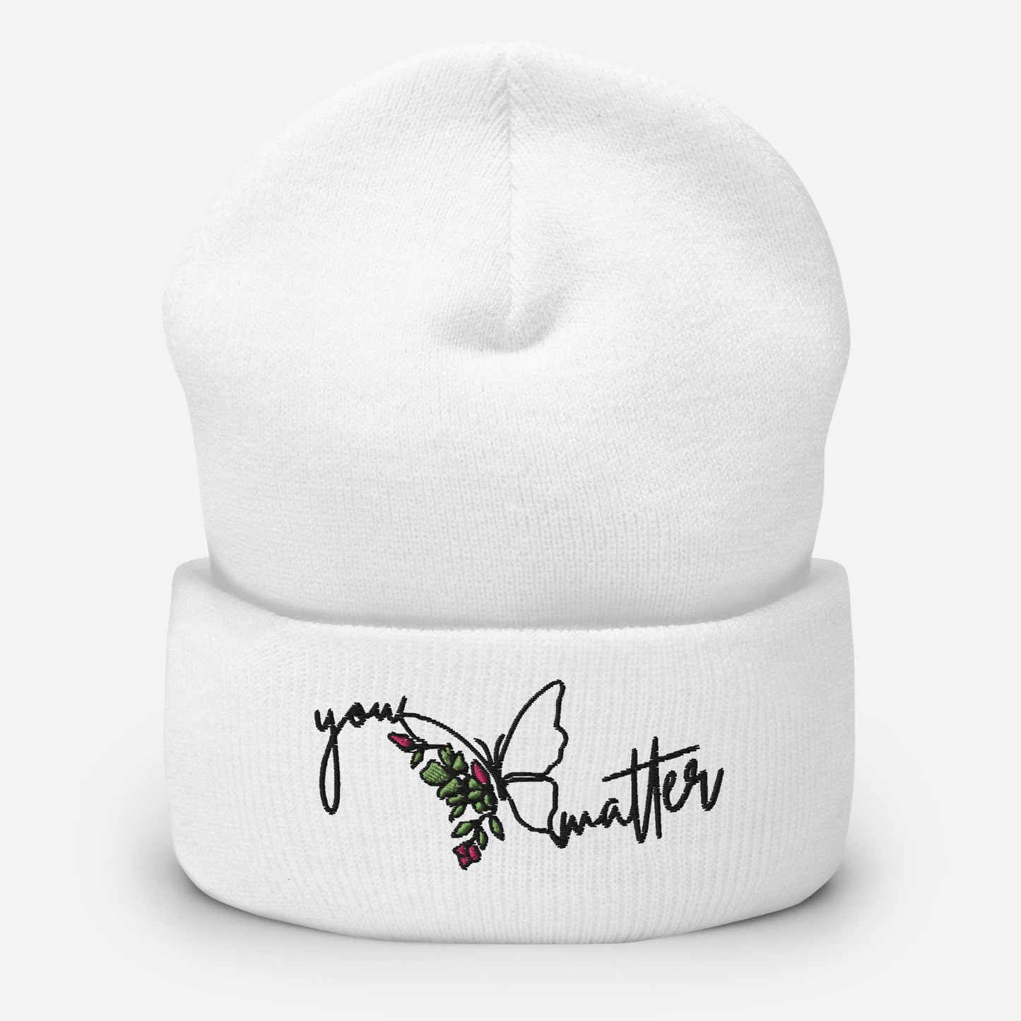 You Matter Beanie Black Text