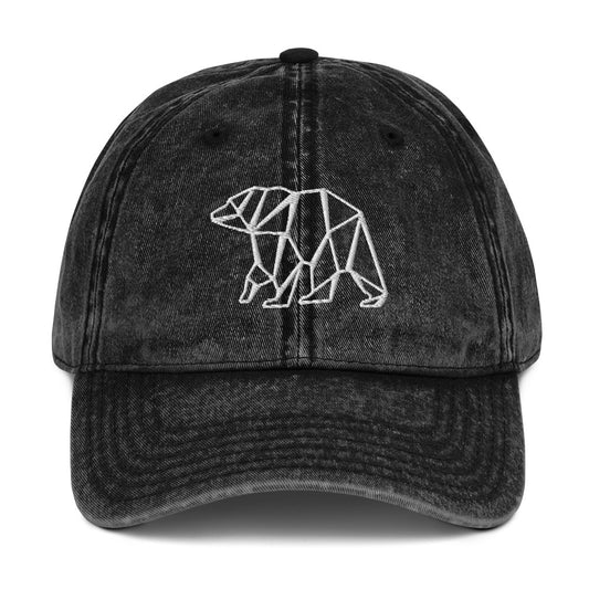 Minimalist Bear Outdoor Vintage Baseball Cap