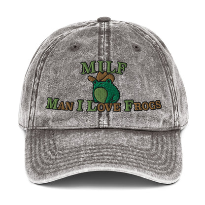 MILF Man I Love Frogs Vintage Baseball Cap