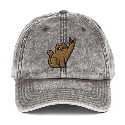 Cats Are Metal Vintage Baseball Cap