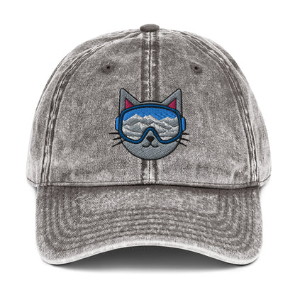 Kitty Cat Ski Goggles Vintage Baseball Cap