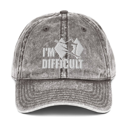 I'm Difficult Skiing Vintage Baseball Cap