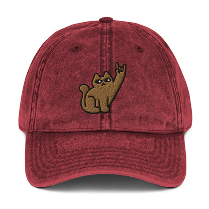 Cats Are Metal Vintage Baseball Cap