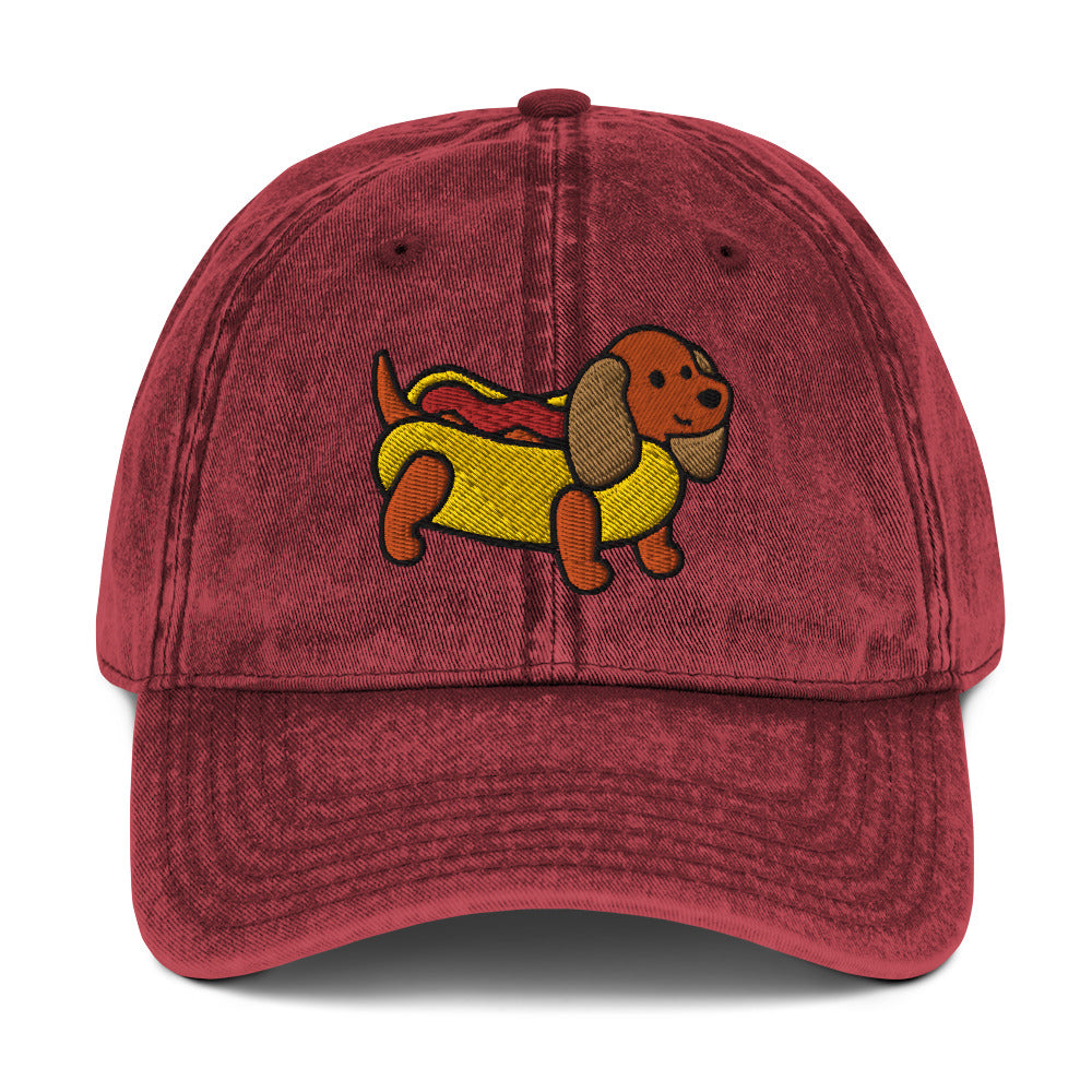 Wiener Dog Vintage Baseball Cap