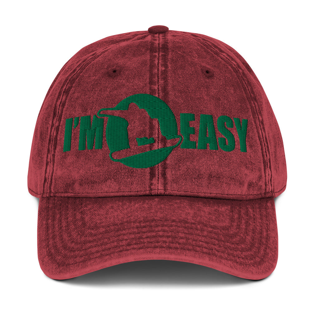 I'm Easy Snowboarding Vintage Baseball Cap