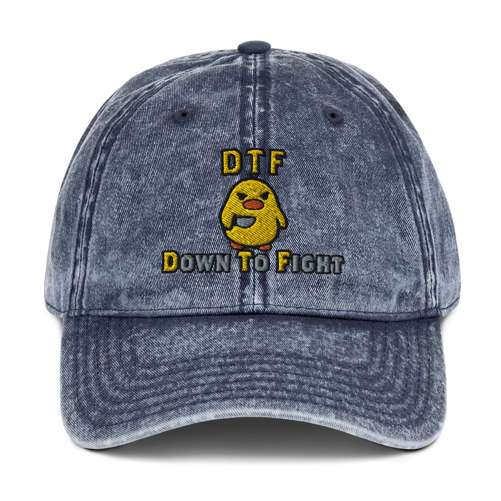 DTF Down to Fight Vintage Baseball Cap