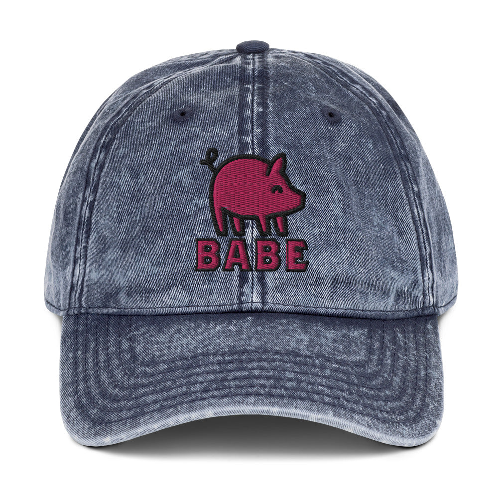 Babe the Piggy Vintage Baseball Cap