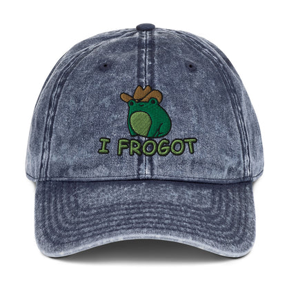 I Frogot Vintage Baseball Cap