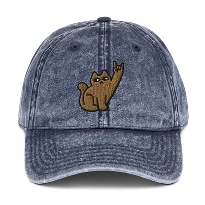 Cats Are Metal Vintage Baseball Cap